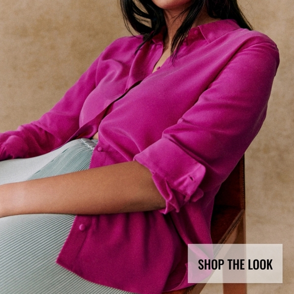 Sezane Ann 100% Silk Shirt - Picture 4 of 12